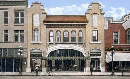 MATRIMONY is on the poster outside The Majestic in Jackson, about 1915. Click for a closer look!