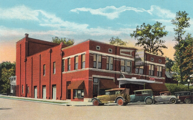 Postcard view of the Strand Theatre, Tupelo